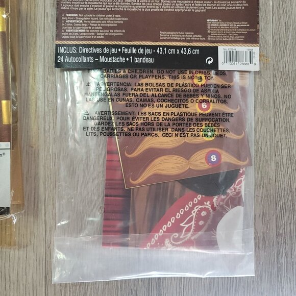 Western Party Supplies Set - Cowboy-Themed Decorations Invitations & Game - Picture 8 of 11